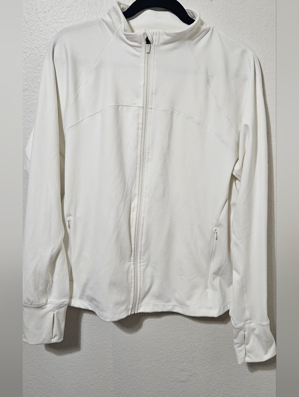 Jockey White Full-Zip Utility Jacket